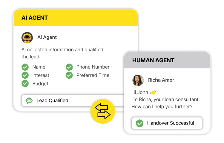 ai agent - human agent