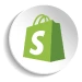 icon shopify in white circle