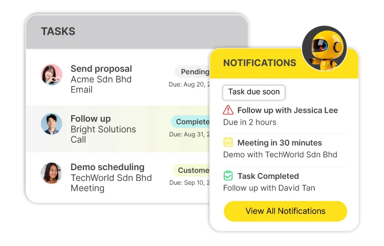 tasks - notifications