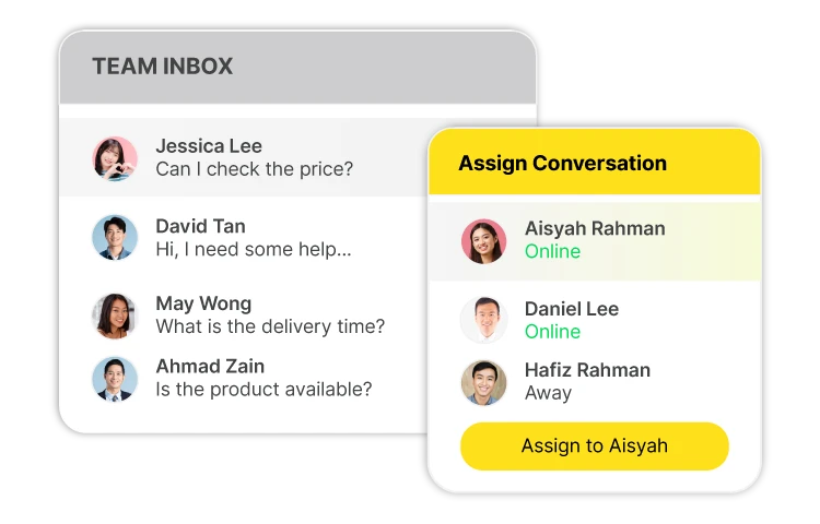 team inbox assign