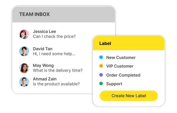 team inbox label