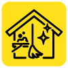 icon home sweep clean