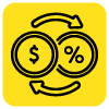 icon cycle money percent