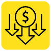 icon down dollar