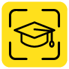 icon mortarboard qr