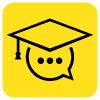 icon mortarboard chat
