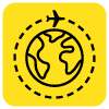 icon earth airplane